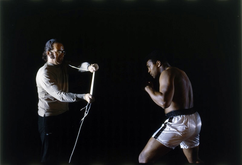 Phil Leonian and  Muhammad Ali timing punches © 1968 Phillip Leonian